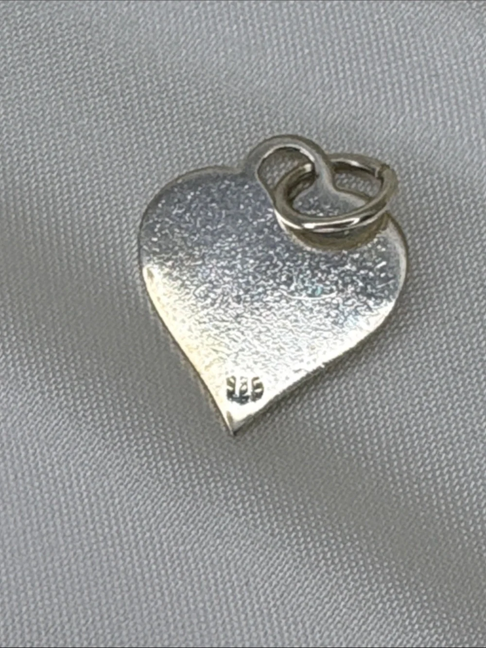 Sterling Silver Heart Initial “K” Pendant Charm